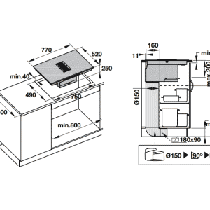 Bếp từ kết hợp máy hút mùi Hafele HC-IHH77A 539.66.822