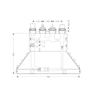 Bộ âm cho bộ trộn bồn tắm 4 lỗ 589.55.966