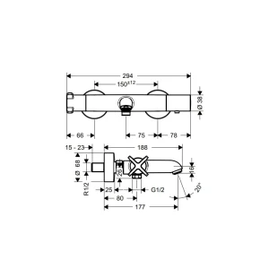 Bộ trộn nổi điều nhiệt 2 đường nước AXOR Citerrio E 589.30.525