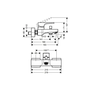 Bộ trộn nổi 2 đường nước Metropol 589.50.513