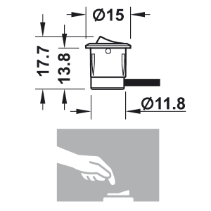 Công tắc bật/tắt Häfele 833.89.106