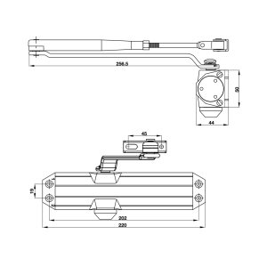 Cùi chỏ hơi Hafele DIY ≤80kg có dừng 489.30.036