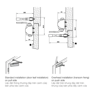Cùi chỏ hơi Hafele DIY ≤80kg có dừng 489.30.036