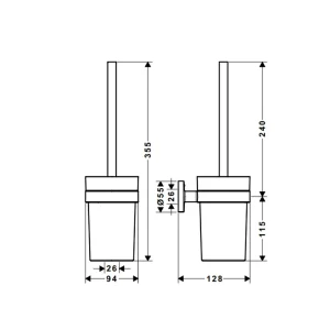 Giá treo và cọ vệ sinh Logis 580.61.370
