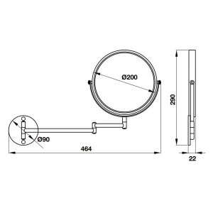 Gương phóng đại 200mm Häfele 495.81.005