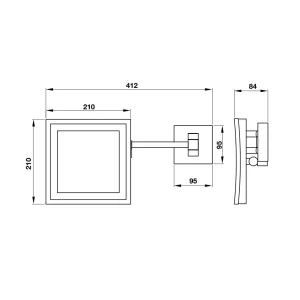 Gương phóng đại có đèn LED Häfele 495.81.006