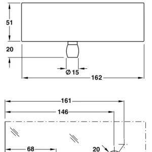 Kẹp trên khung có trục xoay inox mờ 981.00.020