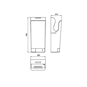 Máy sấy tay – H700 Hafele 983.64.004