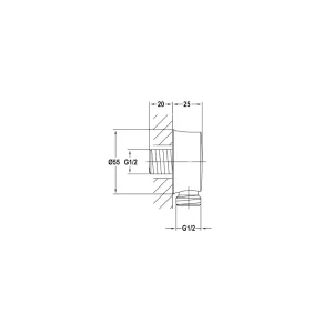 Phụ kiện cấp nước sen tay Kyoto màu đen 589.35.100