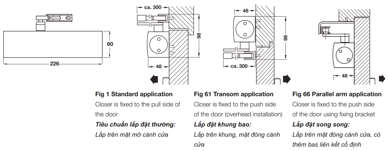 Cùi chỏ hơi Geze 120kg không dừng 931.16.599 2 Cùi chỏ hơi Geze 120kg không dừng 931.16.599