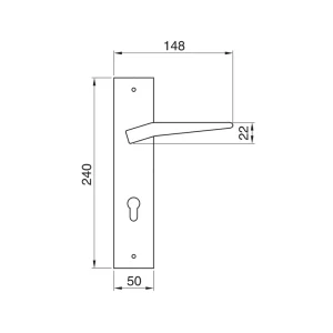 Tay nắm gạt đế dài PRESO Hafele 901.79.071