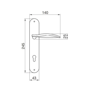 Tay nắm gạt đế dài WIND Hafele 901.79.080