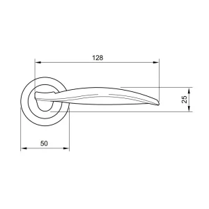 Tay nắm gạt WIND Hafele màu Đồng bóng 901.79.733