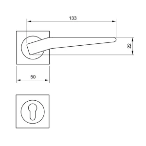 Tay nắm gạt PRESO Hafele 901.98.810
