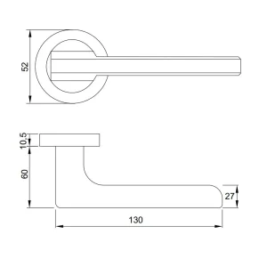 Tay nắm gạt BLADE Hafele 901.99.553