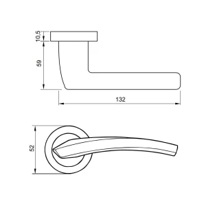 Tay nắm gạt DUNE Hafele 901.99.926