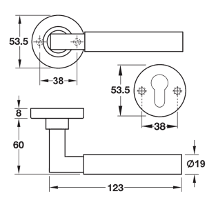 Tay nắm gạt Häfele 903.92.696
