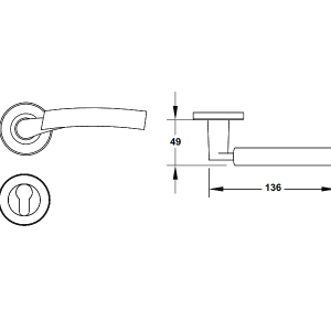 Tay nắm gạt Inox 316 Häfele 903.99.723