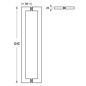 Tay nắm kéo đẩy Häfele 475mm 903.08.501