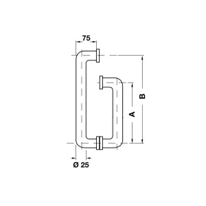 Tay nắm phòng tắm kính màu đen Hafele 903.04.153