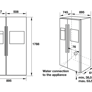 Tủ lạnh Side By Side Hafele HF-SBSIB 534.14.250