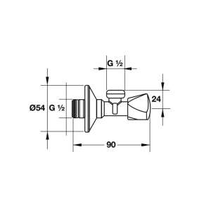 Van khóa cho bồn cầu và vòi xịt vệ sinh 589.29.994