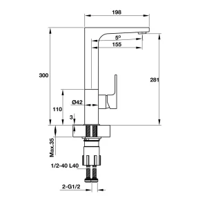 Vòi rửa chén Häfele HT19-CH1F281 570.51.030