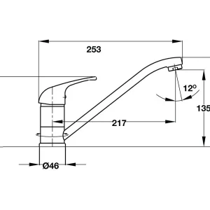 Vòi rửa chén Hafele HT19-CH1F135 570.50.270