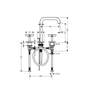 Vòi trộn 3 lỗ AXOR Citerrio E 170 589.30.641