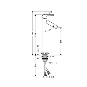Vòi trộn AXOR Starck 250 589.51.224