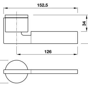 Tay nắm gạt Kawajun Hafele 901.78.285