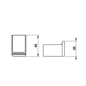 Móc treo khăn mặt kiếng trắng 495.80.232