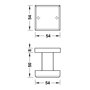 Tay nắm gạt vuông có nắp che Inox 304 Hafele 903.70.124
