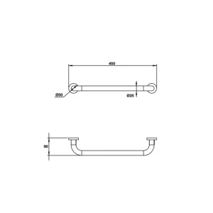 Tay vịn phòng tắm 450mm 499.95.206