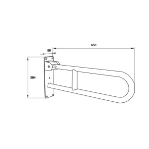 Tay vịn xếp được 650 mm 983.56.002