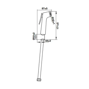 Vòi xịt vệ sinh Airsense đen Hafele 485.95.078