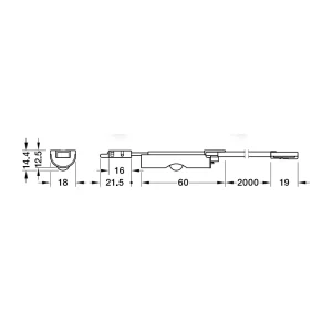 Cảm biến chuyển động dùng với thanh dẫn đèn 12VDC Hafele 833.70.321