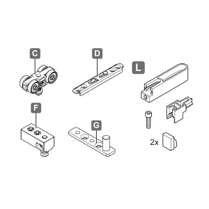 Phụ Kiện Cửa Trượt Xếp SLIDO D-FOLD21 50B Hafele 940.42.510