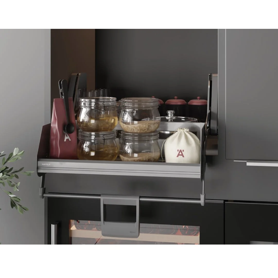 Kệ nâng hạ gia vị Hafele iMove 600mm – 1 tầng 504.68.372