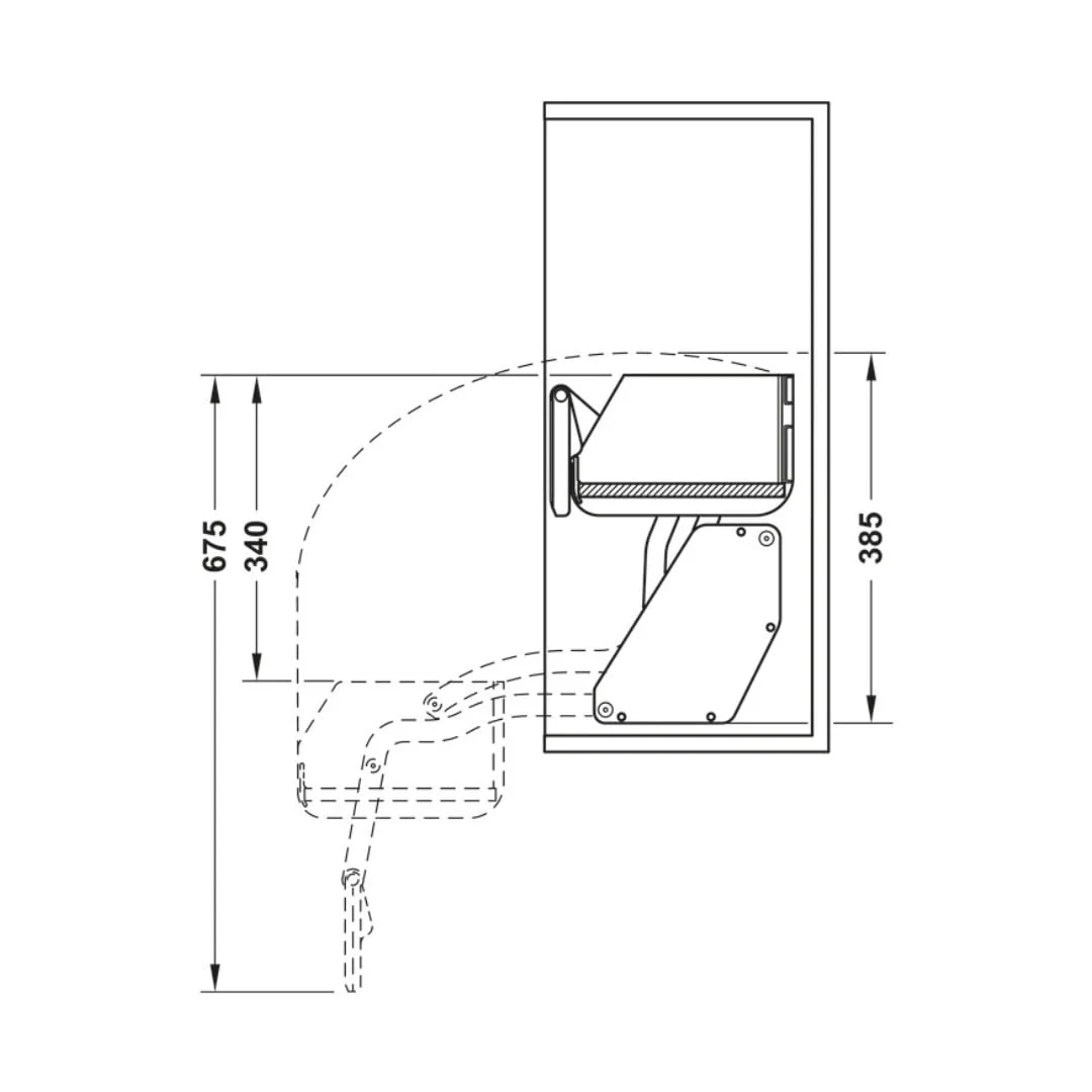 Kệ nâng hạ gia vị Hafele iMove 600mm – 1 tầng 504.68.372 6 Kệ nâng hạ gia vị Hafele iMove 600mm – 1 tầng 504.68.372