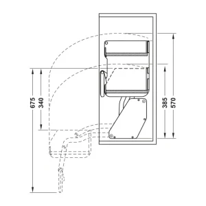 Kệ nâng hạ gia vị Hafele iMove 900mm – 2 tầng 504.68.379