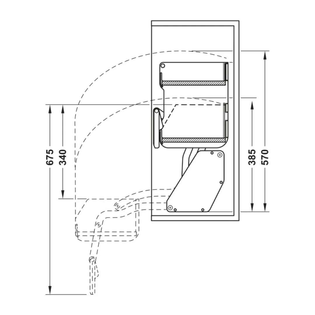 Kệ nâng hạ gia vị Hafele iMove 900mm – 2 tầng 504.68.379