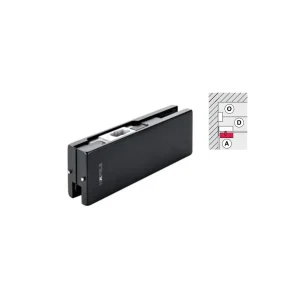 Kẹp kính trên Häfele màu đen 981.00.003