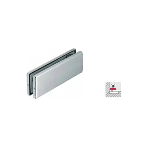 Kẹp kính dưới Inox mờ DIY 489.81.010