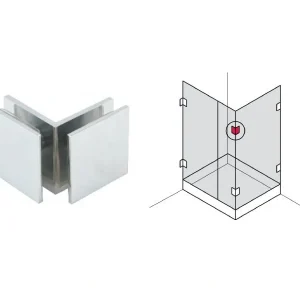 Kẹp kính – kính 90° Häfele 981.00.552