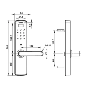 Khóa điện tử Hafele DL7000 912.05.497 (kết nối App) 9 Khóa điện tử Hafele DL7000 912.05.497 (kết nối App)