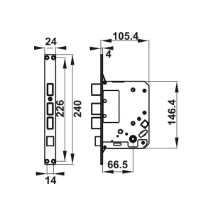 Khóa điện tử Hafele EL7000-TC 912.05.496 Thân khoá lớn 9 Khóa điện tử Hafele EL7000-TC 912.05.496 Thân khoá lớn
