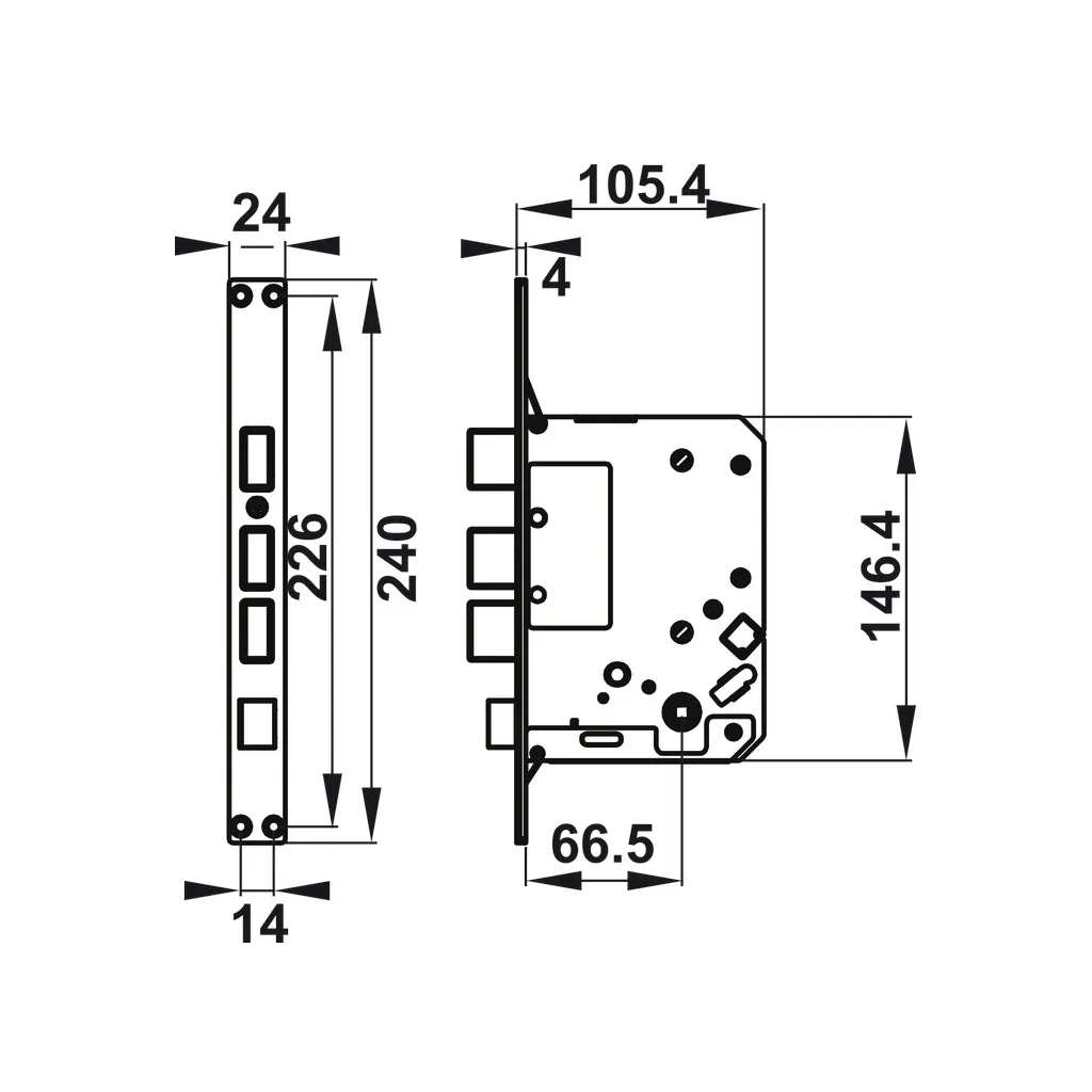 Khóa điện tử Hafele EL7000-TC 912.05.496 Thân khoá lớn 5 Khóa điện tử Hafele EL7000-TC 912.05.496 Thân khoá lớn
