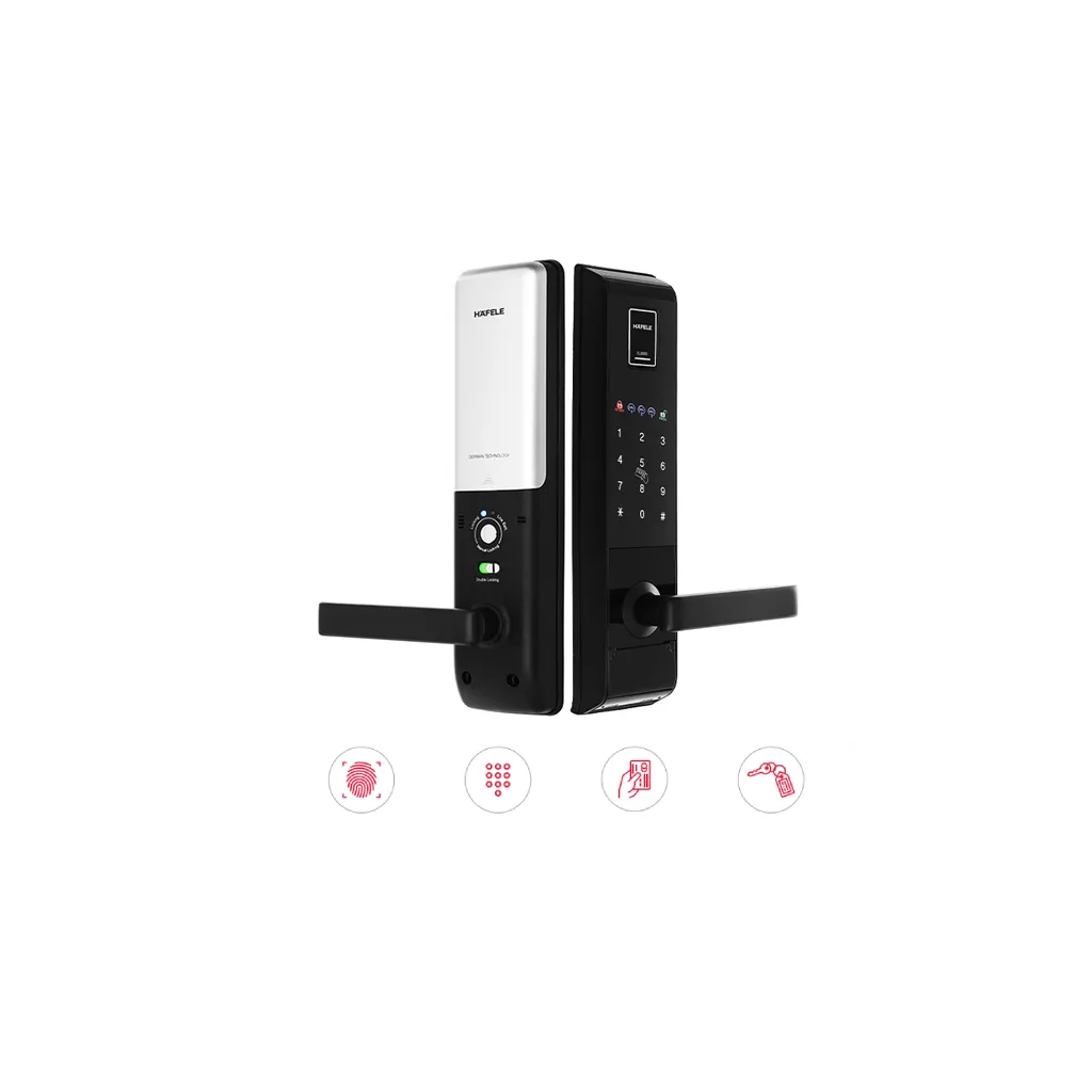Khóa điện tử vân tay Hafele EL9000-TCS Màu đen 912.05.378 1 Khóa điện tử vân tay Hafele EL9000-TCS Màu đen 912.05.378