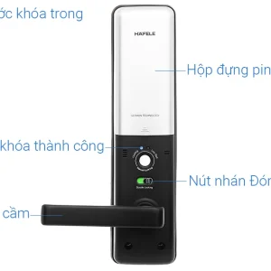 Khóa điện tử vân tay Hafele EL9000-TCS Màu đen 912.05.378 14 Khóa điện tử vân tay Hafele EL9000-TCS Màu đen 912.05.378